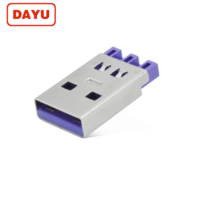 USB A座公短体大电流全兼容5芯C7025高导铜