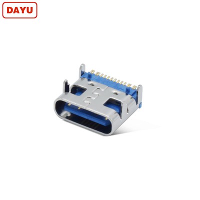 type c16P贴片四脚插三次成型