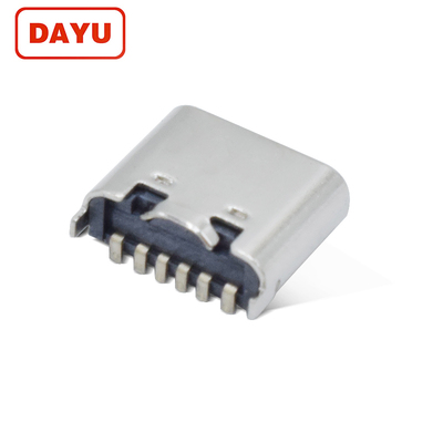 Type-C母座6P立贴L=6.5/6.8