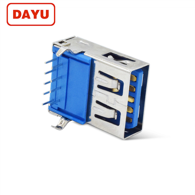 USB A母座3.0弯角插件无边